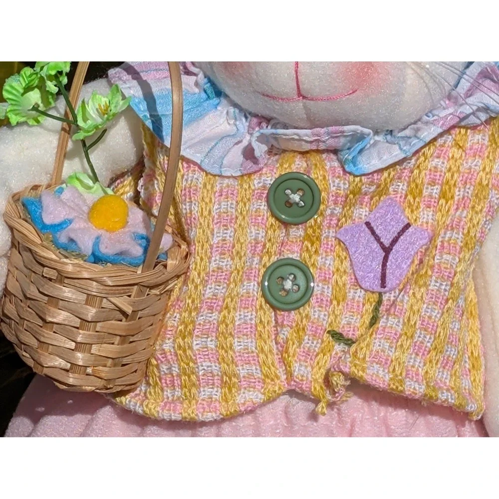 Set of 4 Easter Bunny Dolls‎ Cottagecore Farmhouse Spring Decor Rabbits Shelfsit
